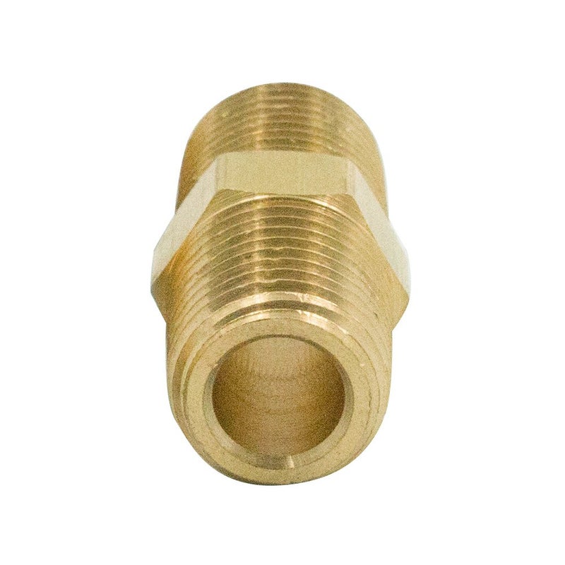 Legines Brass Hex Nipple 3/8" NPT Male x 3/8" NPT Male Straight Pipe Connector Fitting 1200psi (2 pcs) - Image 5